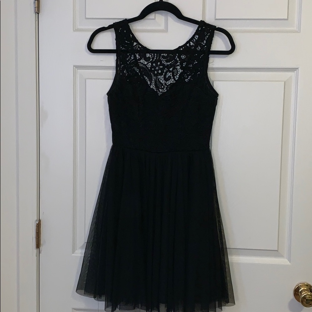 Black Croquet Laced Dress